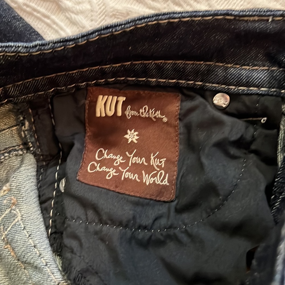 KUT Jeans Women Size 4 Blue Bootcut - Picture 6 of 6